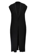 Hatching Pleats vest Black Size