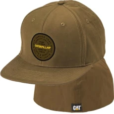 Hats Men CAT Drummond Flat Bill Stretch Fit Logo Cap Fitted (US, Alpha, One Size, Small-Medium, Brown), Brown Hats Men CAT Drummond Flat Bill Stretch Fit Logo Cap Fitted (US, Alpha, One Size, Small-Medium, Brown), Brown