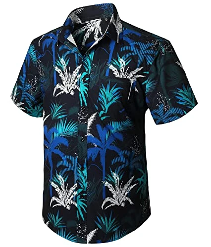 Hawaiian Shirts for Men Short Sleeve Mens Hawaiian Shirts Summer with Floral Pattern Funky Aloha Haw