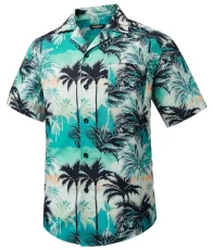 Hawaiian Shirts for Men Short Sleeve Summer Funky Hawaii Shirt Short-Sleeved Regular Fit Beach Cuban