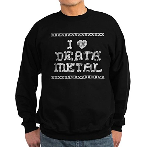 Heart Death Metal Sweatshirt (Dark) Classic Crew Neck Sweatshirt Black