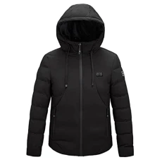 Heated Coat for Women Plus Size Long Coat Lightweight Fleece Lined Mum Birthday Gifts Women’s Designer Warm Winter Parka Quilted Hooded Long Coat Todays Offers Special Deals