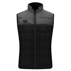 Heated Gilet for Men UK Sale, Heated Body Warmer 3 Adjustable Temperature Electric Heated Vest USB Rechargeable Heated Jacket Fleece Washable Heating Waistcoat for Winter(Without Power Bank),S