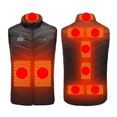 Heated Vest Ladies Men Sale, Rechargeable Electric Thermal Vest With 3 Adjustable Temperature Heated Gilet For Abdomen And Back Heated Jacket For Skiing Outdoor Hiking (Battery Pack Not Included),XL