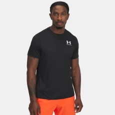 HeatGear? Fitted Mens Short Sleeve Black / White
