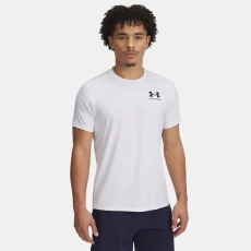 HeatGear? Fitted Mens Short Sleeve White / Black