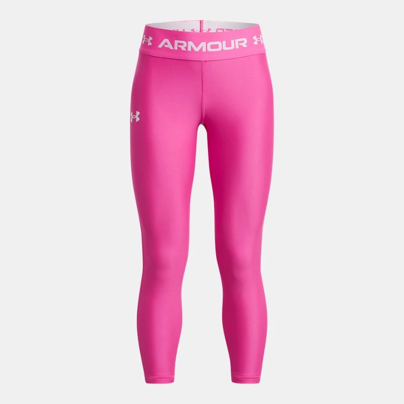 HeatGear? Girls Ankle Crop Rebel Pink / White YMD ( 59 in)