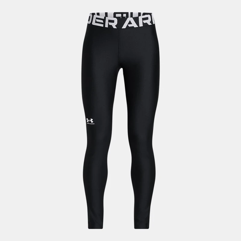 HeatGear? Girls Leggings Black / White YXL ( 67 in)