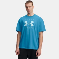 Heavyweight Branded Mens Oversized Short Sleeve Ether Blue / Stream Heavyweight Branded Mens Oversized Short Sleeve Ether Blue / Stream