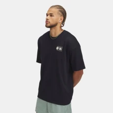 Heavyweight Hoops Courtside Mens Short Sleeve Black / Stone Heavyweight Hoops Courtside Mens Short Sleeve Black / Stone