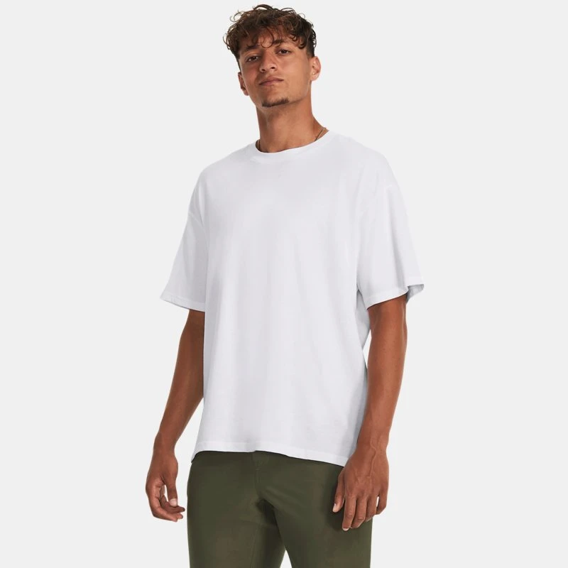Heavyweight Mens Oversized Short Sleeve White / White