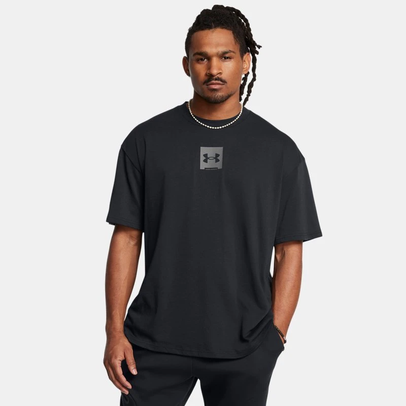 Heavyweight SM Box Mens Short Oversized Sleeve Black / Castlerock