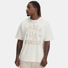 Heavyweight Varsity Mens Oversized Short Sleeve Stone / City Khaki Brown Heavyweight Varsity Mens Oversized Short Sleeve Stone / City Khaki Brown