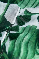 Hec Green Banana Print Scarf