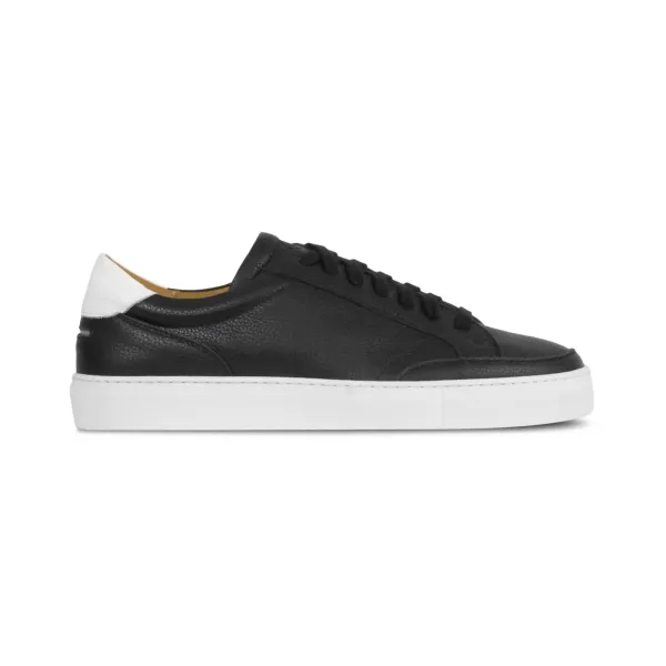 Helier Black / White Trainers, Mens / UK / Leather / Black