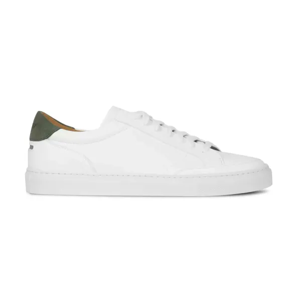 Helier Vegan White Womens Trainers, Womens / UK / Vegan Leather / White