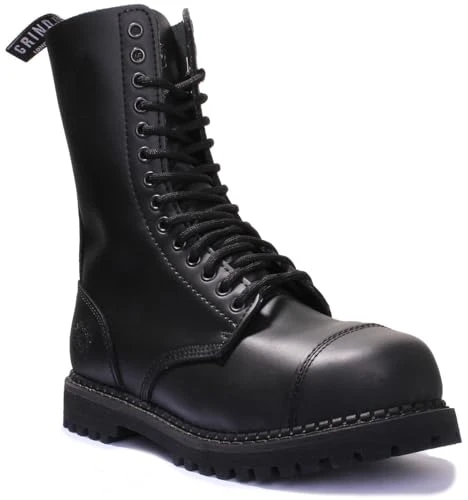 Herald CS Steel Toe 14 Eyelet Lace up Boot Black Size: 11 M US