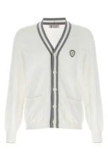 Heraldic logo patch cardigan White Size