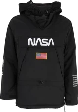 Herren NASA Windbreaker Jacke, Schwarz (Black 00007), Medium (Herstellergröße: M) Herren NASA Windbreaker Jacke, Schwarz (Black 00007), Medium (Herstellergröße: M)