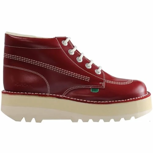 Hi Stack Platform Lace-Up Red Patent Leather Mens Boots 1_15811