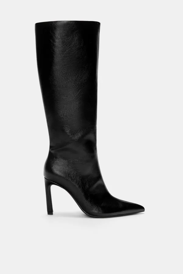 High-Heel Boots - Black