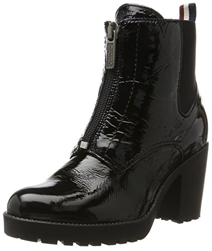 Hilfiger Denim Women's B1385oo 3a Chelsea Boots, Black, 7.5 UK