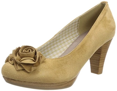 Hirschkogel Women's 3000518 Closed Toe Heels, Beige Sand, 3.5 UK