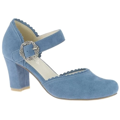 Hirschkogel Women's 3005715 Closed Toe Heels, Blue Jeans, 6.5 UK