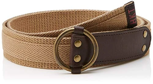 HKT by  Men's Hkt Washed Canvas Belt, Brown (Tan 869), (Size: Small)