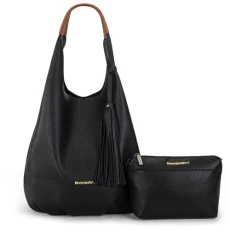 Hobo Bags for Women Shoulder Purses and Handbags Top Handle, Midnight Black