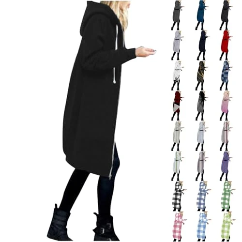 Holiday Essentials for Women Hoodies Jacket for Women UK With Pockets Casual Drawstring Long Sleeve 