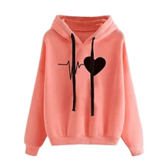 Holiday Essentials V Neck Hoodies for Women, Long Sleeve Full Zip Hooded Plain Zip up Soft Warm Oversized Hoodie Blanket Sweater Cardigan with Drawing Cheap
