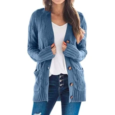 Holiday Essentials Womens Cardigans Size 8 Brown, Long Sleeve Cover up Women's Oversize Long Sleeve Sweater Cardigans Grandad Cardigan Jumper Lightning Deals of the Day