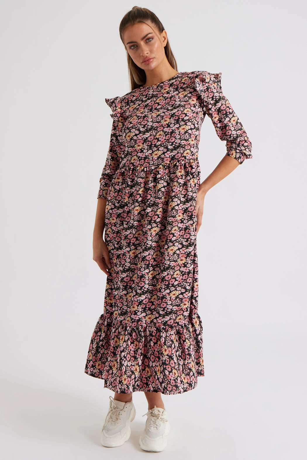 Hollis Ruffle Smock Dress /