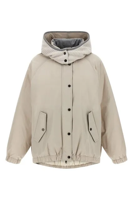 Hooded down jacket - Gray