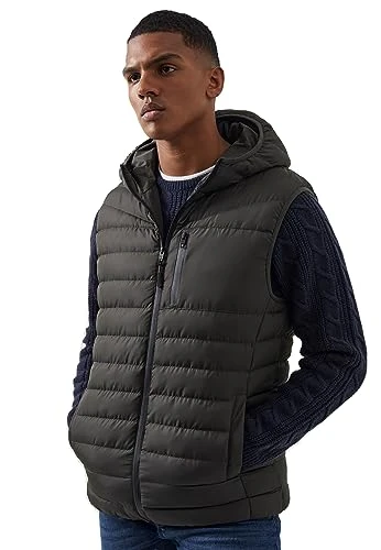 Hooded Puffer Row Gilet KHAKI (Small)