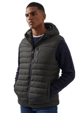 Hooded Puffer Row Gilet KHAKI (Small)