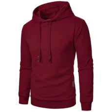 Hooded Tops for Men UK - Plain Black Classic Hooded Sweatshirt Casual Men Pullover Hood Tracksuit Featuring Adjustable Drawstrings Sport Sweatshirt for Cool Weather Comfort Tops for Everyday Wear