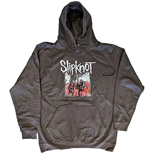 Hoodie Self-Titled Band Logo Official Unisex Grey Pullover M