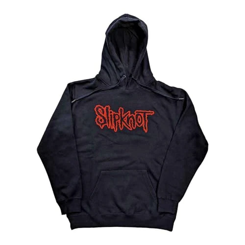 Hoodie Splatter Band Logo Official Unisex Navy Blue Pullover S
