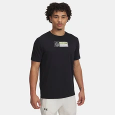 Hoops Mens Short Sleeve Black / Sonic Yellow Hoops Mens Short Sleeve Black / Sonic Yellow