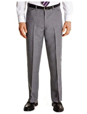 Hopsack Straight Men's Trousers Dark Grey W34 INxL29 in