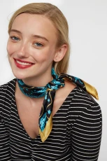 Horse Scarf - Navy
