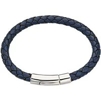 Hugo Boys Navy leather Bracelet