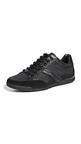 Hugo  Men's Saturn Profile Low Top Sneaker, Black, 9 UK