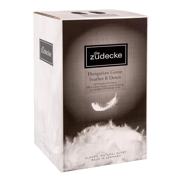Hungarian Goose Feather & Down 135tog Single Duvet - White