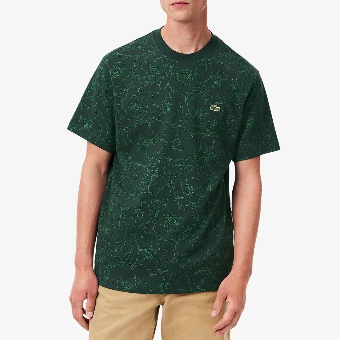 Hunter Green Floral Short Sleeve T hirt