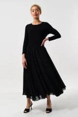 Huxley Ballerina Style Maxi Dress - Black - 








  
    
    


  Black

