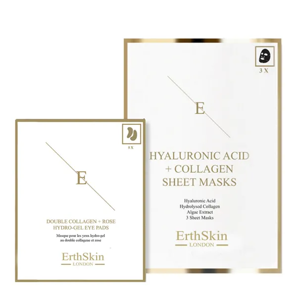 Hyaluronic Acid &Amp;Amp; Collagen Mask - Sheets + Double Collagen + Rose Hydrogel Eye Pads X - Multi