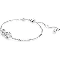 Hyperbola Infinity Rhodium Plated Bracelet